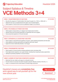 Mathematical Methods Units 3 & 4 syllabus preview